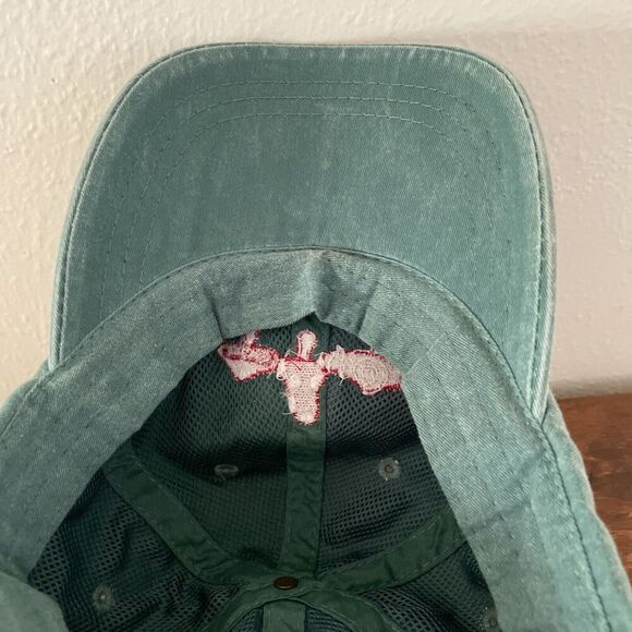 Shroom Mushrooms Hat ADAMS Green Cap Women's 90s Style Distressed Patches - Picture 7 of 11